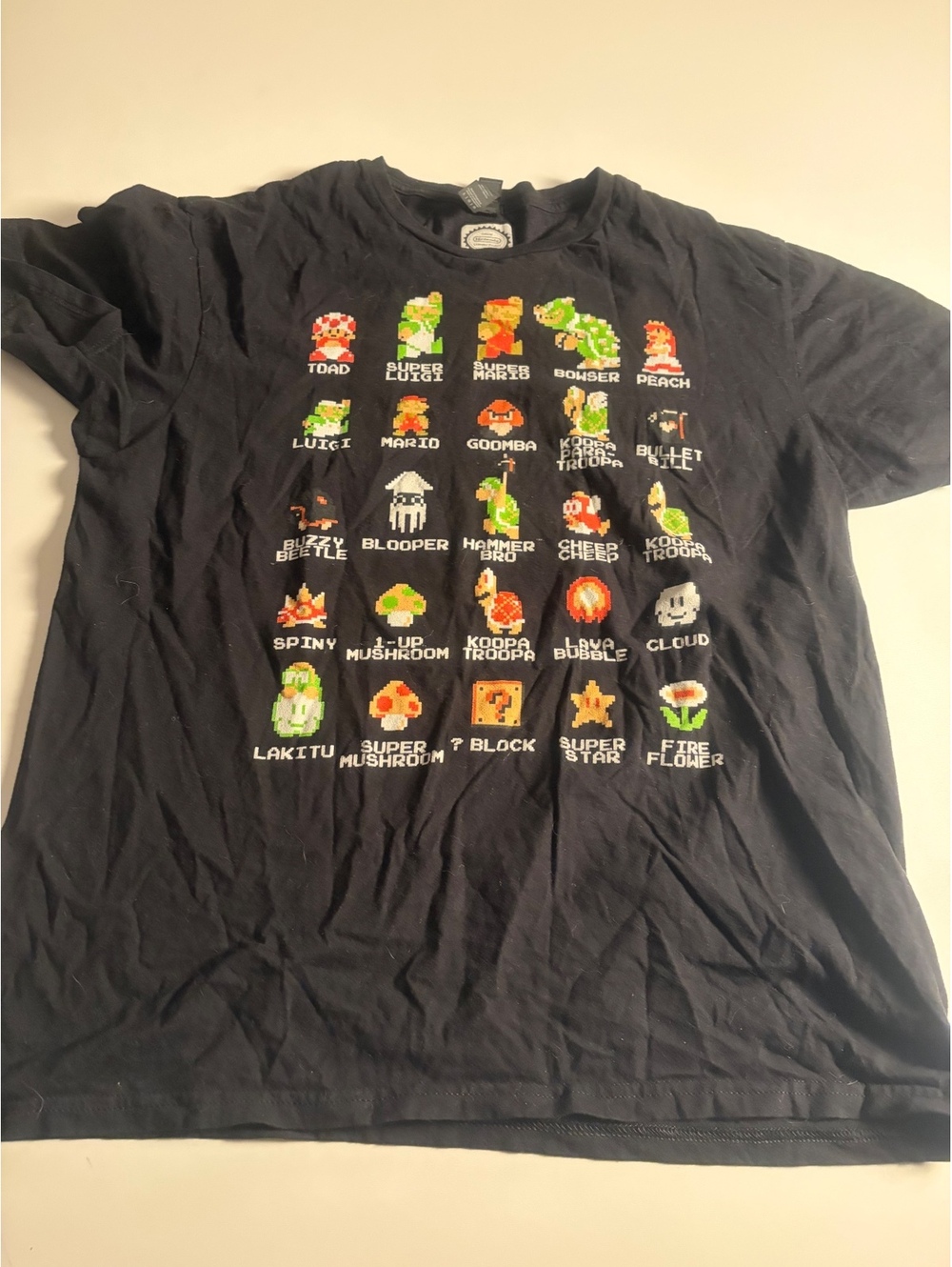Vintage Official Nintendo Licensed Super Mario Characters T-